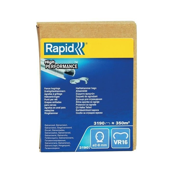 RAPID 3190 agrafes VR16 galvanisées
