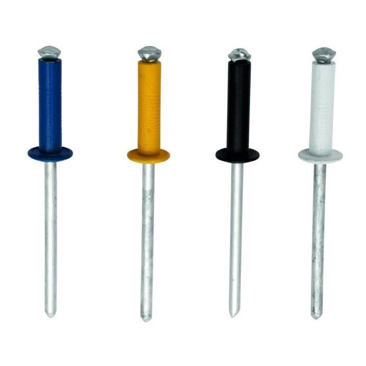 RAPID Rivets automobile 4 couleurs 4x16mm en alu