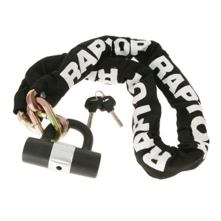 RAPTOR Chaîne Antivol moto 1.20m + cadenas