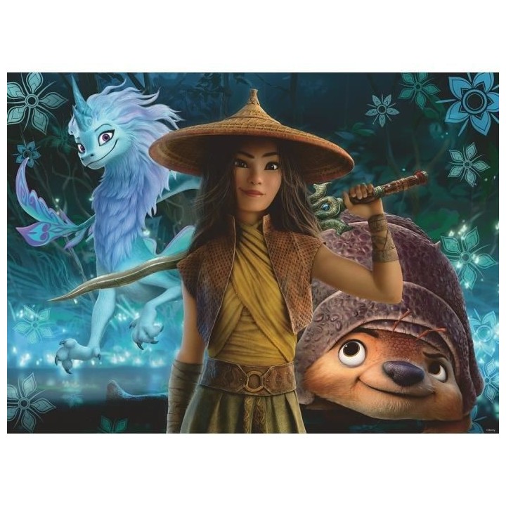 Puzzle 200 p XXL - Raya, Tuk Tuk et Sisu / Disney Raya et dernier drag