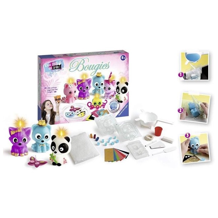 Bougies maxi - Ravensburger - Coffret complet Loisirs Créatifs enfant
