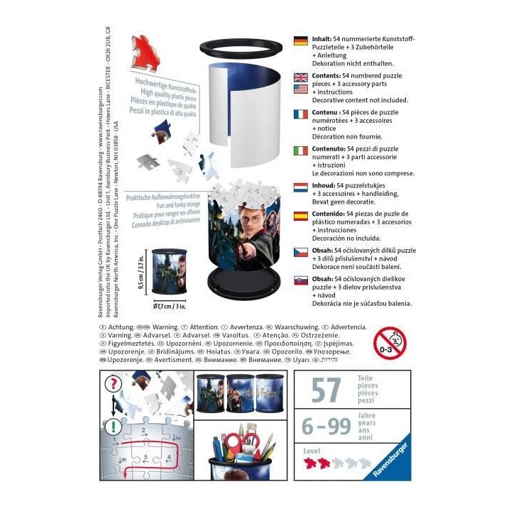 HARRY POTTER Puzzle 3D Pot a crayons - Ravensburger - Puzzle 3D enfant