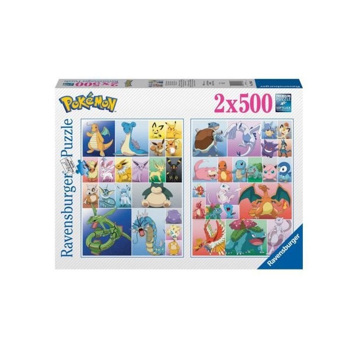 Puzzle Pokémon 2x 500 pieces - Collection de Pokémon - A partir de 1