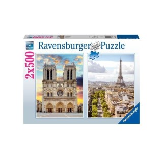 Puzzle 2x500 pieces - En visite a Paris - Puzzle adultes Ravensburger