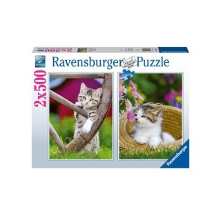 Puzzle 2x500 pieces - Les chatons a la campagne - Puzzle adultes Raven