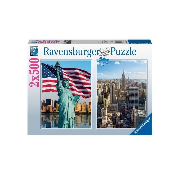 Puzzle 2x500 pieces - New-York - Puzzle adultes Ravensburger - Des 10
