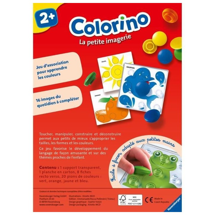 Colorino La petite imagerie - Jeu éducatif - Apprentissage des couleu