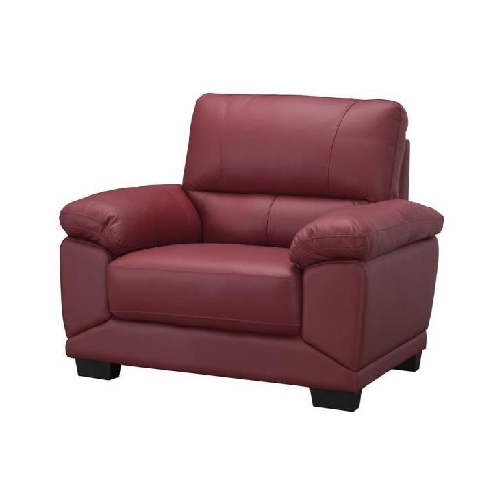 Fauteuil - Cuir et simili rouge - NEWTON