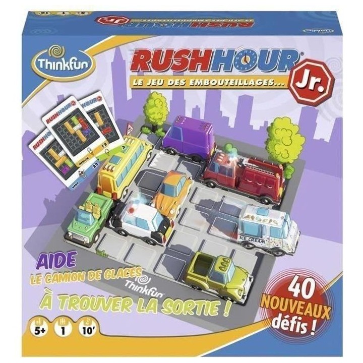 Rush Hour Junior - Ravensburger - Casse-tete Think Fun - 40 défis 4 n