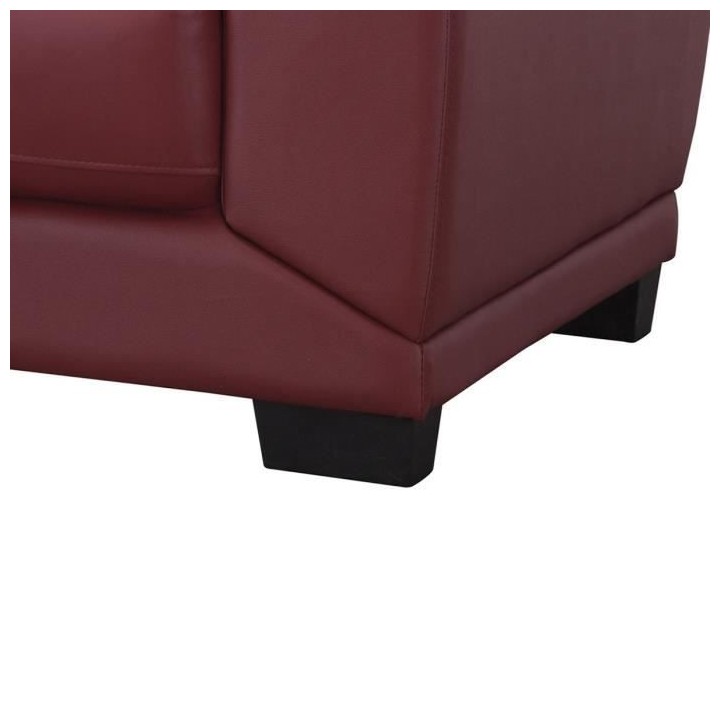 Fauteuil - Cuir et simili rouge - NEWTON