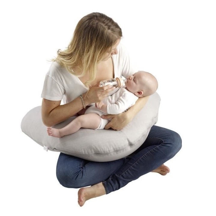 BEABA Coussin d'allaitement Big Flopsy Fleur de coton - Lin