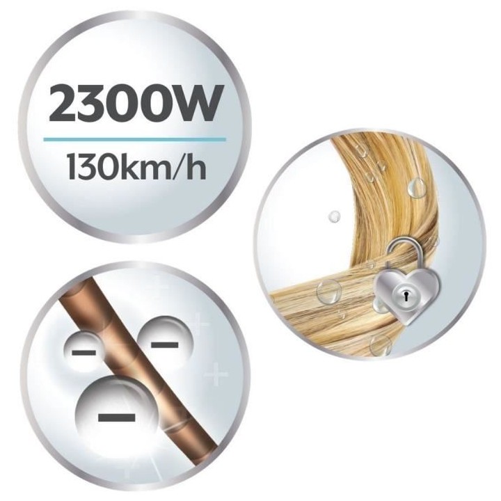 Remington AC8901 Seche-cheveux hydraluxe 2300W, moteur AC, préserve l