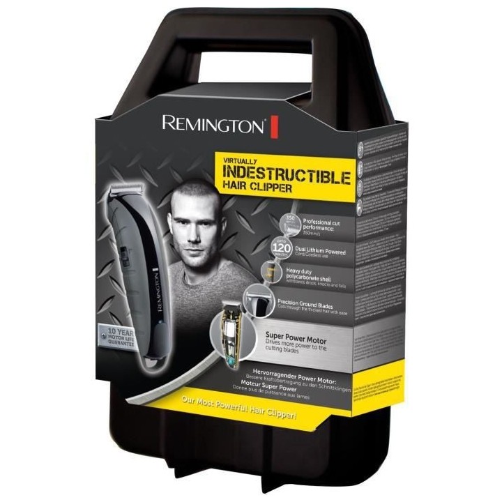 Remington HC5880 Tondeuse Cheveux Indestructible, Anti-Choc, Lames Aci