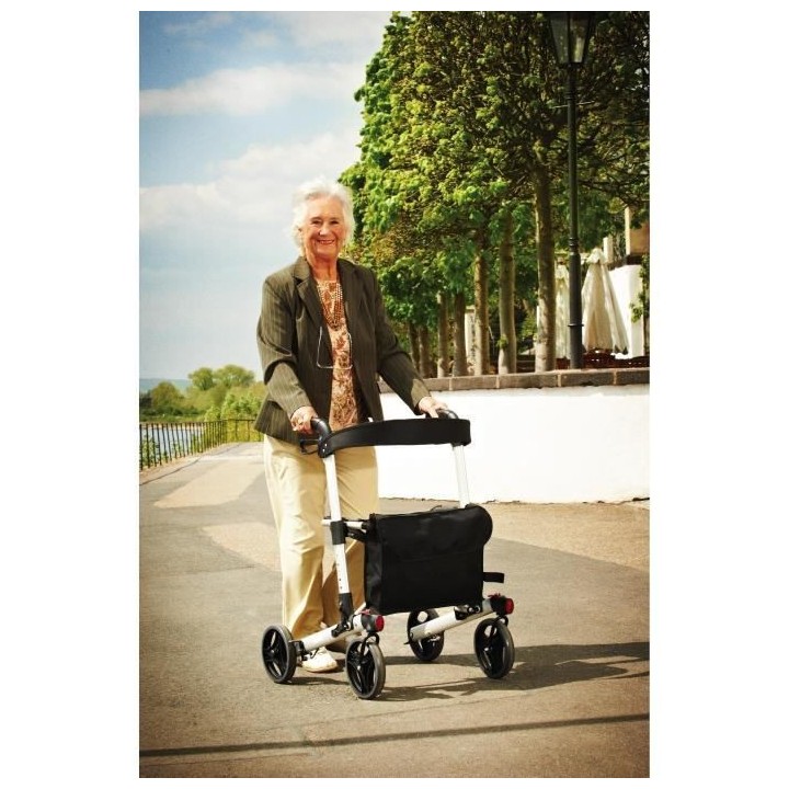 RIDDER Déambulateur Outdoor Premium - Avec assise et sac a courses
