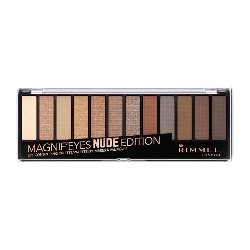 RIMMEL Ombre a paupieres Palette Magnif'Eyes 12 Pan - 001 Nude Edition