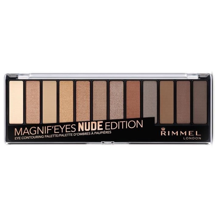 RIMMEL Ombre a paupieres Palette Magnif'Eyes 12 Pan - 001 Nude Edition
