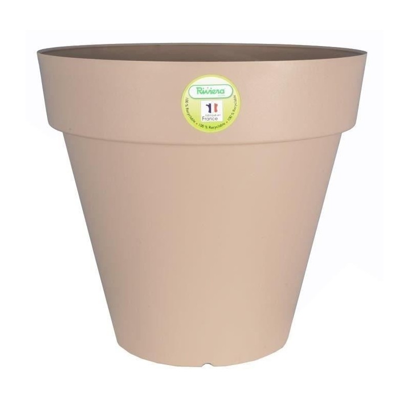 RIVIERA Pot de fleurs Soleilla - Rond - Ø 49 x 44,8 cm - 50 L -Taupe