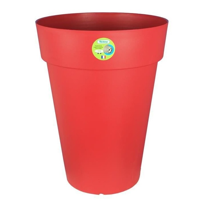 RIVIERA Pot de fleurs Soleilla - Rond - Ø 50 x 66 cm - Rouge