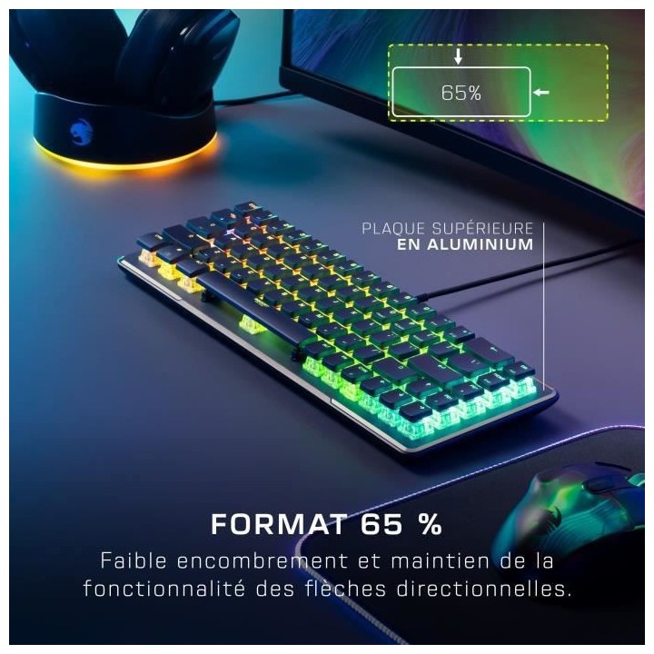 Clavier filaire - Optique et mécanique - ROCCAT - Vulcan II Mini - AZ