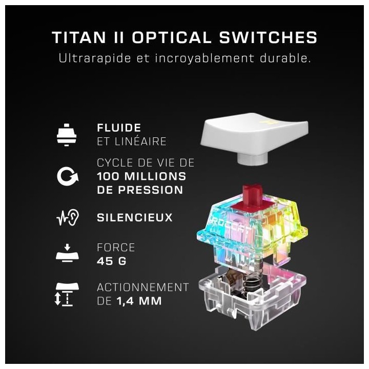 Clavier filaire - Optique et mécanique - ROCCAT - Vulcan II Mini - AZ