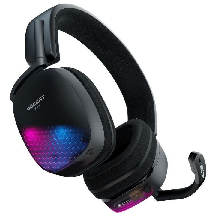 Casque-Micro Gaming - ROCCAT - Syn Max Air - Sans Fil - Multiplateform