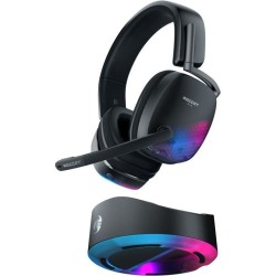 Casque-Micro Gaming - ROCCAT - Syn Max Air - Sans Fil - Multiplateforme - Noir