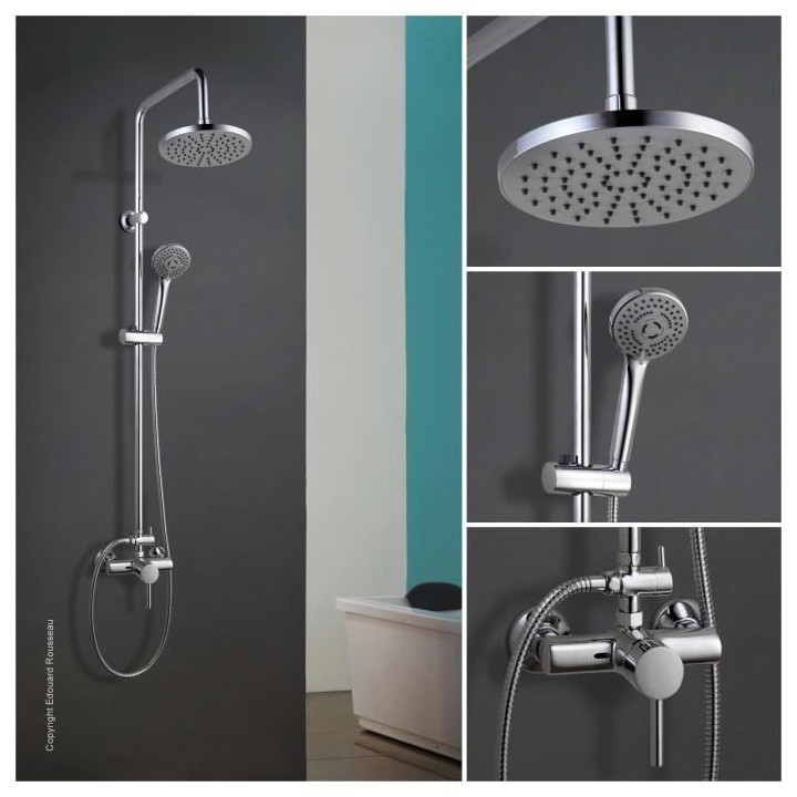 ROUSSEAU Colonne de douche avec robinet mitigeur mécanique Timaru chr