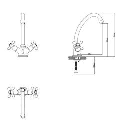 ROUSSEAU Robinet mélangeur mécanique lavabo Beverley