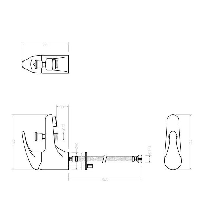 ROUSSEAU Robinet mitigeur mécanique baignoire et douche - Chromé - M