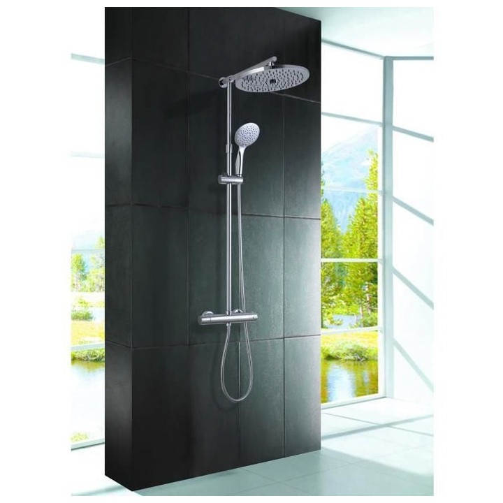 ROUSSEAU Colonne de douche Thermostatique Solano 2 Pomme de tete extra