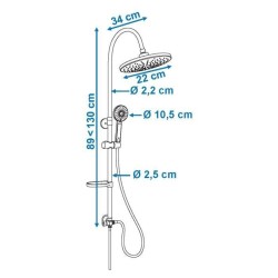 ROUSSEAU Colonne de douche sans robinet Spatial 2