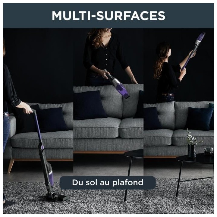 ROWENTA RH1238WO Aspirateur balai sans fil, Tube flexible, Compact, To