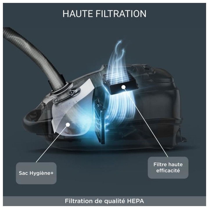 ROWENTA RO7473EA Aspirateur Traineau Sac Silence Force - Silencieux et