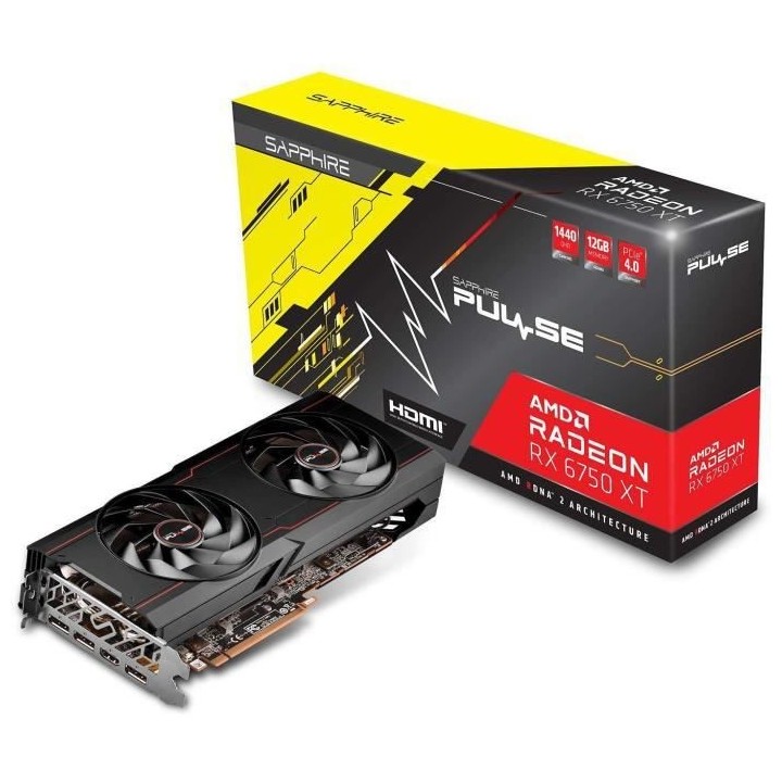 SAPPHIRE - AMD Radeon - Carte Graphique - RX 6750 XT - PULSE GAMING OC