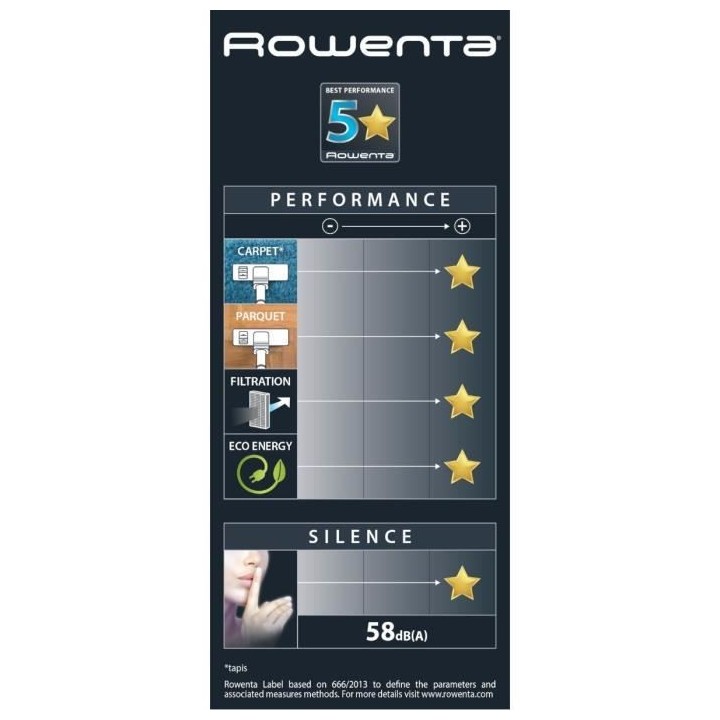 ROWENTA RO7473EA Aspirateur Traineau Sac Silence Force - Silencieux et