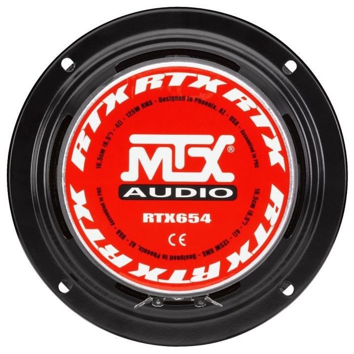 MTX RTX654 Médium a haute efficacité 16,5cm 125W RMS 4O (vendu a la