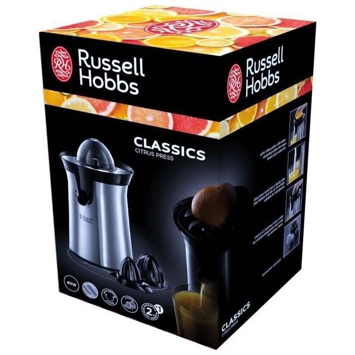 RUSSELL HOBBS 22760-56 Presse Agrumes Electrique, 2 Sens Rotation, 2 C
