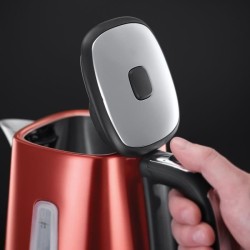 RUSSELL HOBBS 23210-70 Bouilloire Electrique 1.7L Luna, Ébullition Rapide, Niveau Eau Visible, Ouverture Facile - Rouge