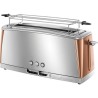 RUSSELL HOBBS 24310-56 Toaster Grille-Pain Luna, Spécial Baguette, Cuisson Rapide, Chauffe Viennoiserie - Cuivre