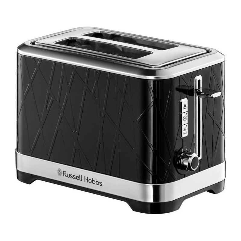 Russell Hobbs 28091-56 Toaster Grille-Pain Structure, Lift'n Look, Fentes XL, Cuisson Ajustable, Réchauffe Viennoiseries - Noir