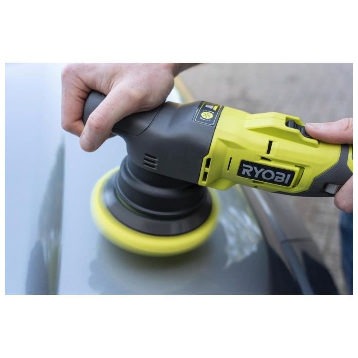 RYOBI ONE+ Polisseuse 18V 125mm Livrée avec 3 patins (Nue) - R18P-0