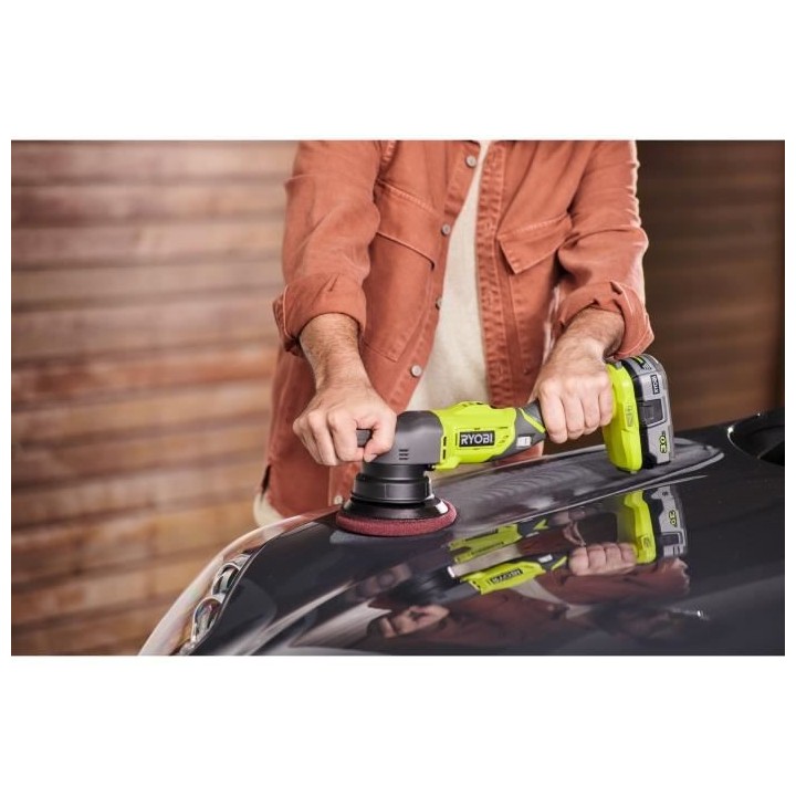 RYOBI ONE+ Polisseuse 18V 125mm Livrée avec 3 patins (Nue) - R18P-0