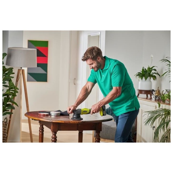 RYOBI ONE+ Polisseuse 18V 125mm Livrée avec 3 patins (Nue) - R18P-0