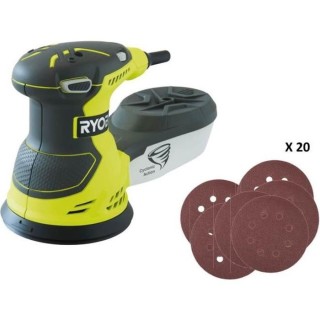 Ponceuse excentrique électrique RYOBI 300W 125mm - sac de transport -