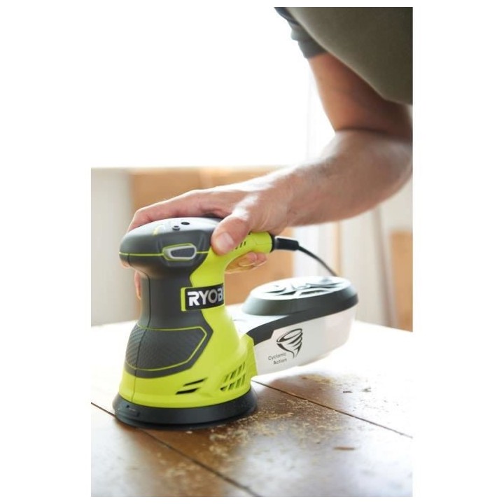 Ponceuse excentrique électrique RYOBI 300W 125mm - sac de transport -
