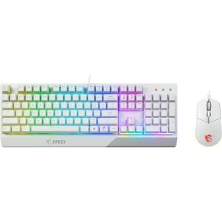 Clavier + Souris - AZERTY - MSI - Vigor GK30 Combo White FR - Rétroé