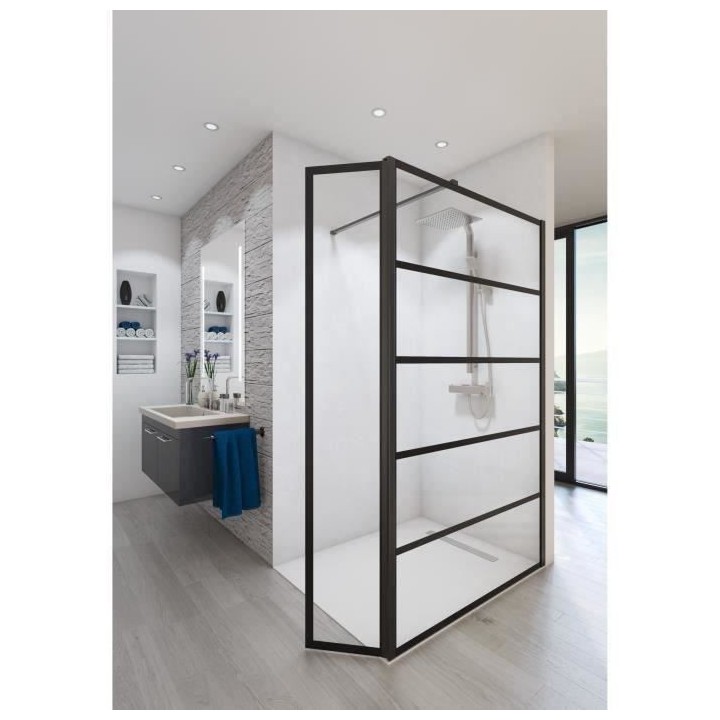 AURYS Paroi de douche en kit BALEARES ATELIER N°2 - Verre Timeless 8