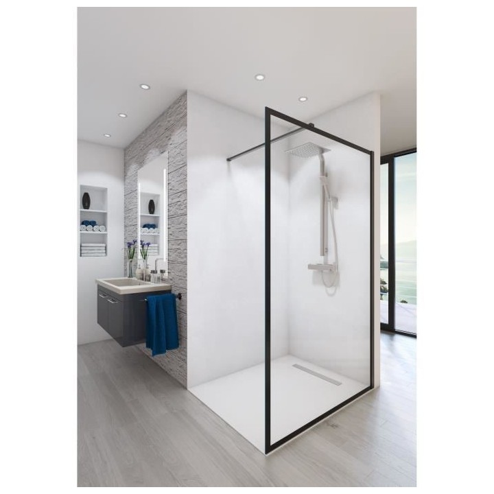AURYS Paroi de douche en kit BALEARES ATELIER N°4 - Verre Timeless 8