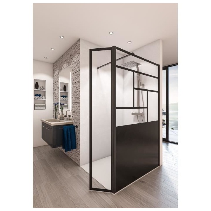 AURYS Paroi de douche en kit BALEARES ATELIER N°14 - Verre Timeless 8