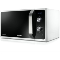 Micro-ondes Gril - SAMSUNG - MG28F303EAW - Blanc - Poignée silver - 28L - 900W - Pose libre